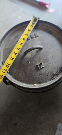 Lodge Cast Iron Camp Dutch Ovens w/ Lids — 12" & ~13" American Outback
