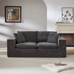 Upholstered Love Seat Sofa (Boneless)