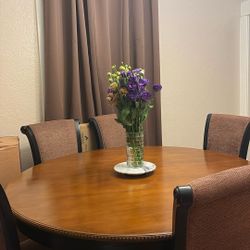 Circle Wood 6 Chaired Dinning Table Mesa