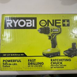 Ryobi 18V Drill Driver Kit 