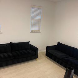 Black & Gold Couches 