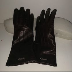 New Coach Leather Gloves  Size  Small, medium