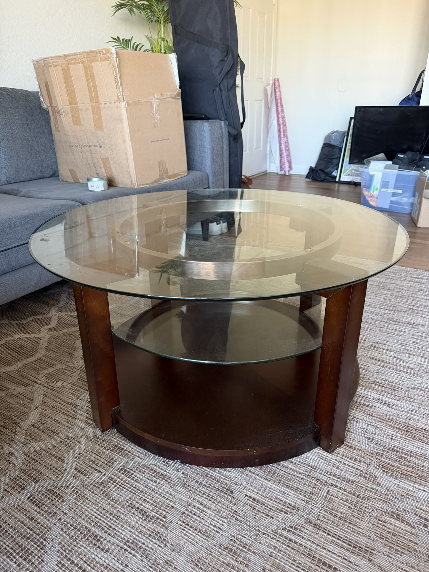 3ft USED Glass Coffee Table
