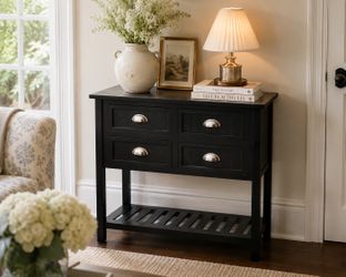 Black foyer table