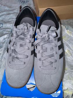 Adidas Grey Suede Low-Top Sneakers