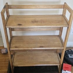 Wooden 3 Tiered Shelfs X2 