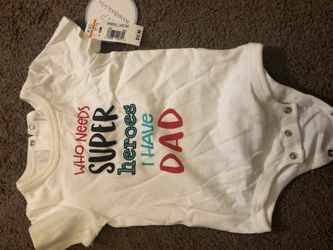 6 to 9 months baby onesie who needs superheroes I have dad