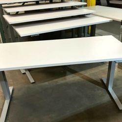 HIGH END HEIGHT ADJUSTABLE WHITE DESKS by KNOLL -can deliver-