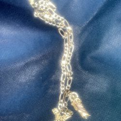 10k Gold Chain With 2 10k Gold Pedant