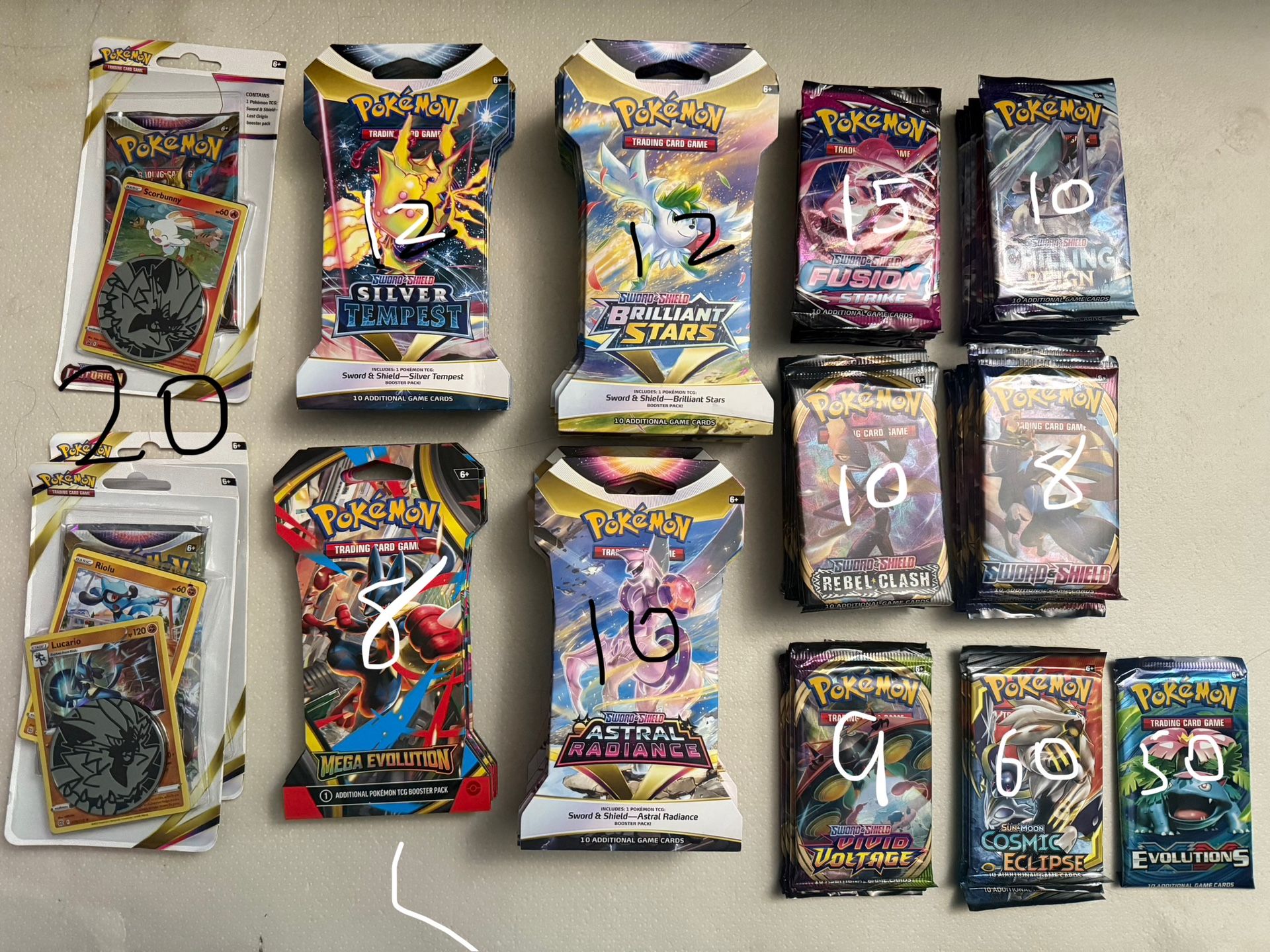 Assortment of NEW Pokemon Booster Packs Sealed SELL/TRADE