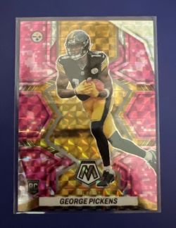 (Lot of 2) 2022 Mosaic George Pickens Rookie RC Pink Camo Prizm #282
