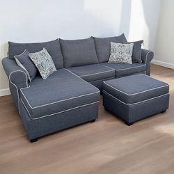 GREY SECTIONAL COUCH 