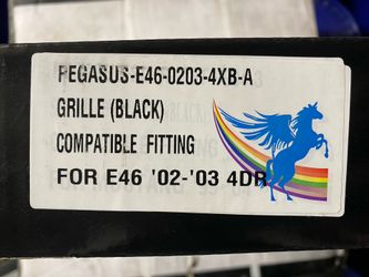 Brand New BMW E46 Sedan Grill Black 02+ Oem