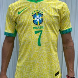 Vini Jr Brazil Player version jersey ( Replica ) ask for any size