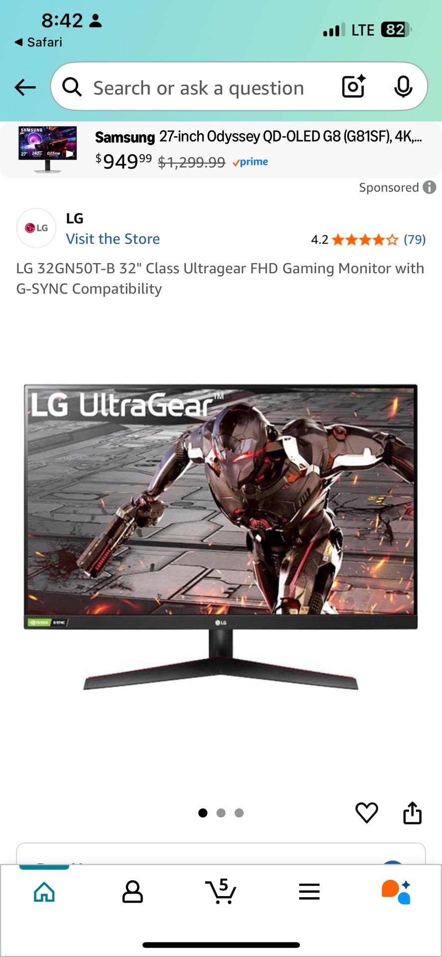 Lg Ultra gear Monitor Ultragear 32 Inch