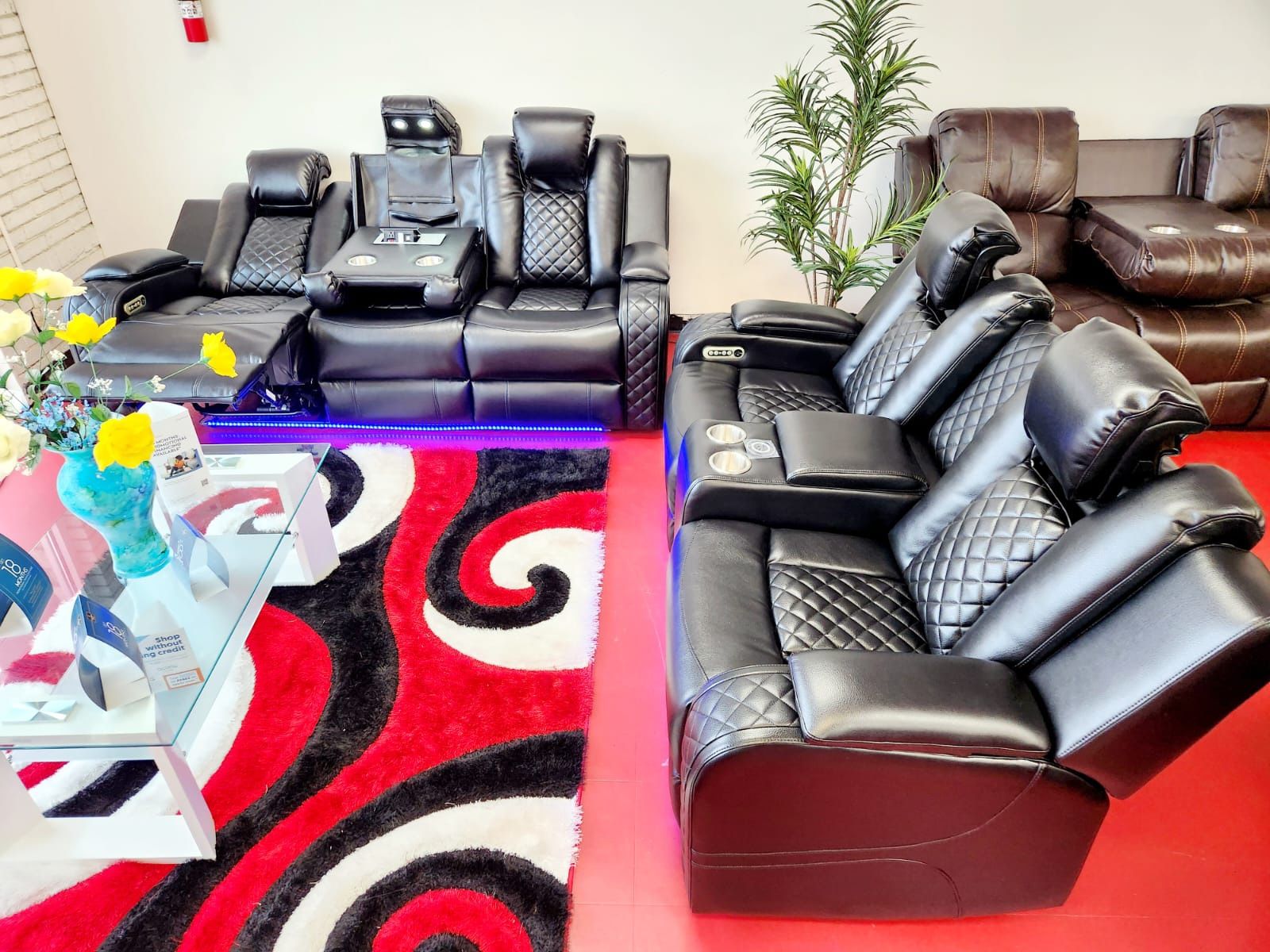 🔥Brand New Sofa Set With Power Reclining Seats, Power Adjustable Headrest And Led Lights 