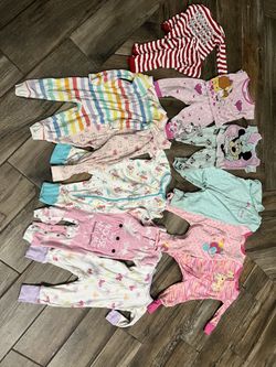 12 Months Girl Footless Pajamas 