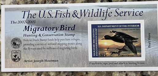 U.S. Fish & Wildlife Service The 2002-2003  Migratory Bird Stamp Hunting and Conservation Stamp