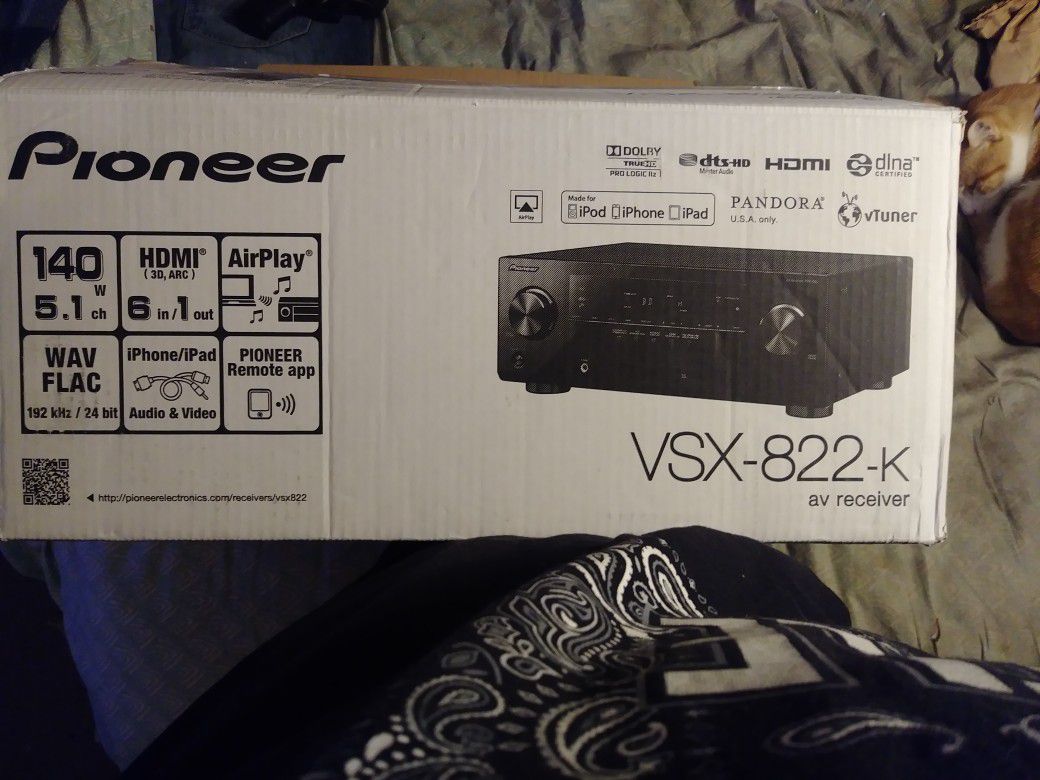 Pioneer VSX-822-K 5.1 Channel Home Theater Receiver *BRAND NEW IN BOX!*