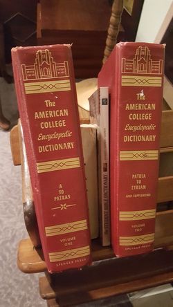 the american college encyclopedia dictionary volume one and two