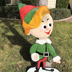 RUDOLPH THE RED NODED REINDEER  Hermes the Elf Yard Decor Lawn Art