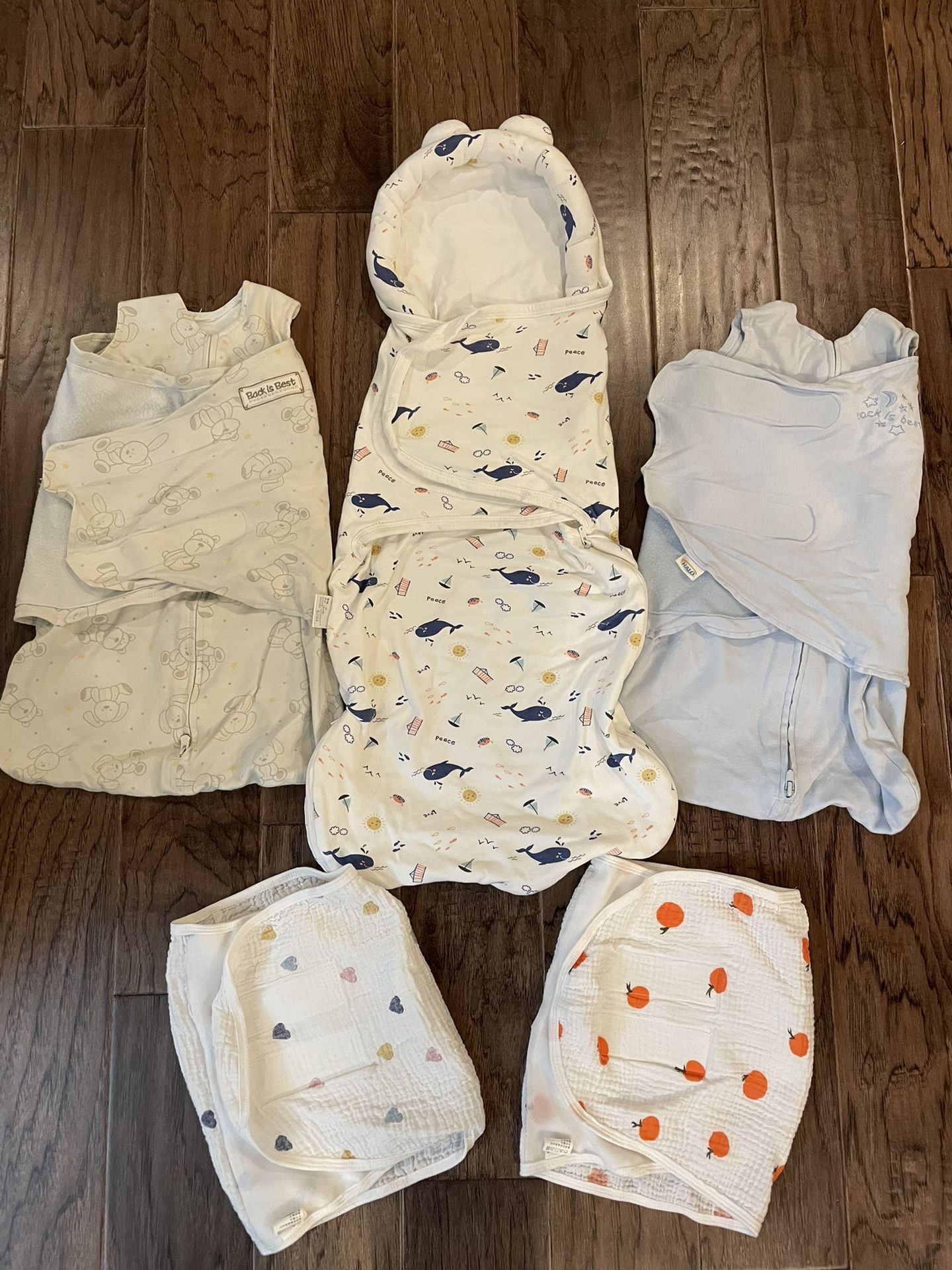 Infant Swaddles- Set of Five