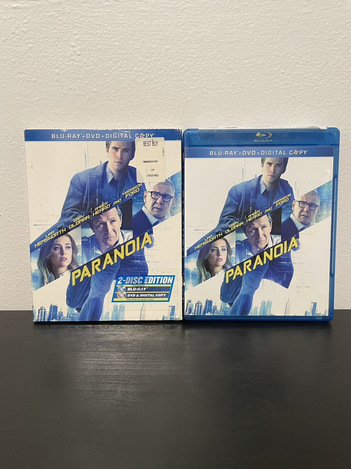Paranoia Blu-ray DVD 2 Disc Edition Slipcover 2013