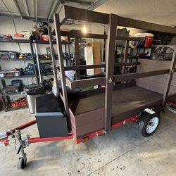 Trailer 4x8 Heavy Duty Custom Utility Trailer – Brand New Upgrades – 1720lb Capacity