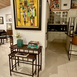 Nesting Tables Made Of Faux Bamboo 