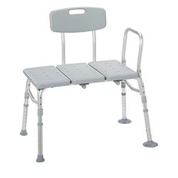 New Tub Transfer Bench for Bathtub - Safer, Independent Bathing Aid - Height Adjustable Bench - Sturdy Aluminum Construction - Comfortable Backrest Su