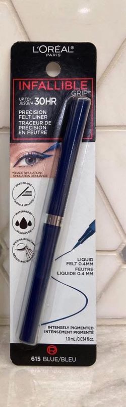L'Oreal Paris Infallible Precision Felt Waterproof Liquid Eyeliner, 0.03 fl oz Blue. New/unopened. 