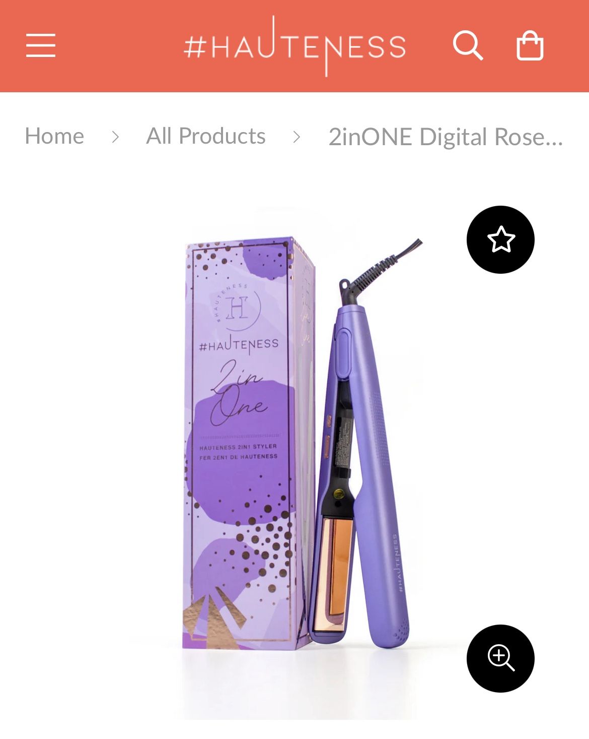 Hauteness 2 In 1 Styler Hair Iron Curling Straightener