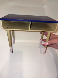 Our Generation Doll School Desk Blue Yellow 18” Doll Furniture