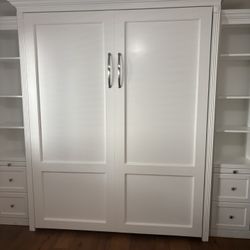 Murphy Bed with Storage Shelves 