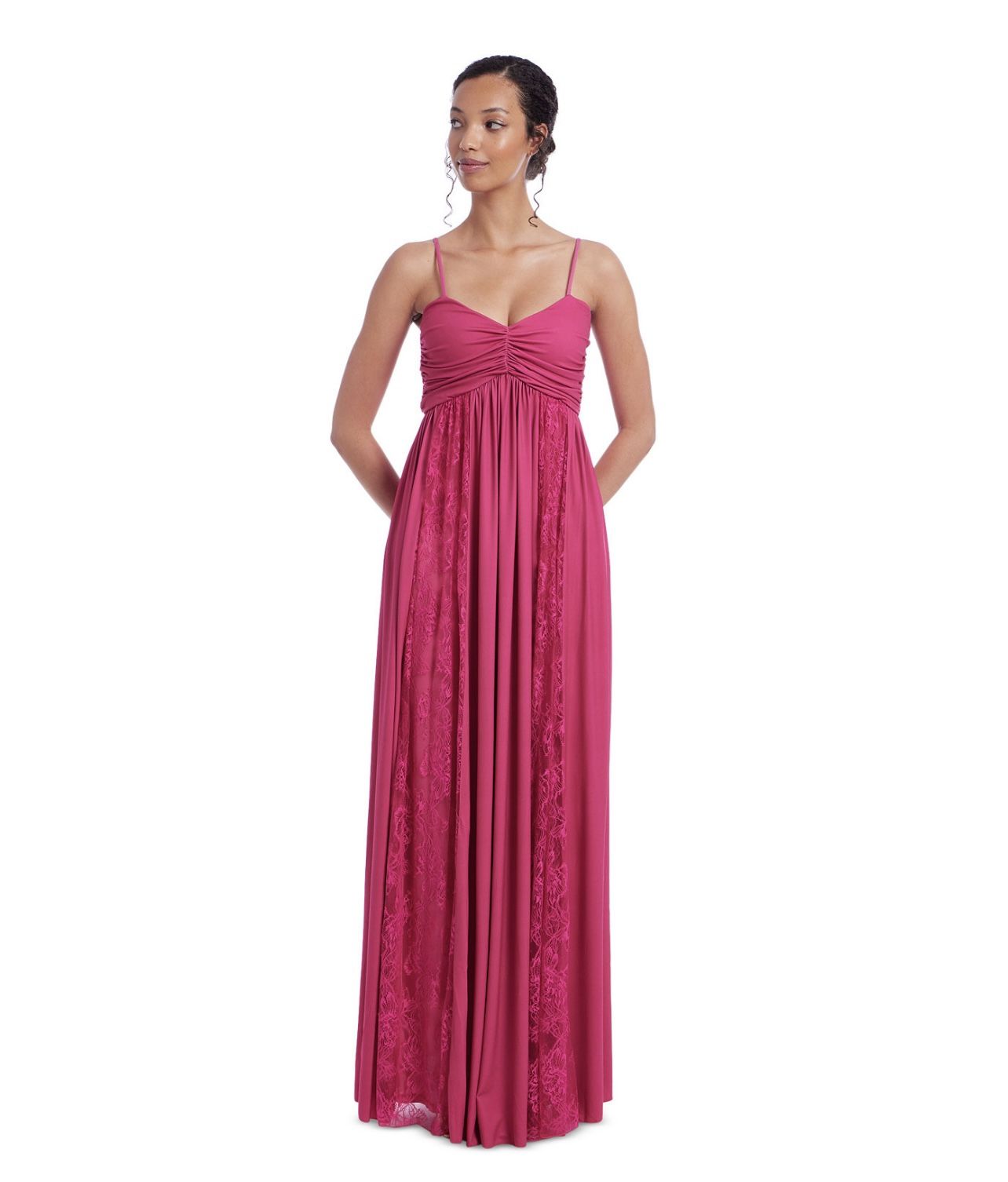 Jewel Badgley Mishka Women's Lace-Trim Gown - Size 12, Pink