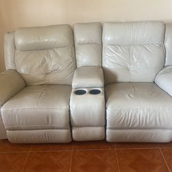 Couch & Double Leather Recliners