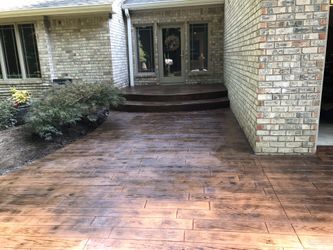 Wood plank stamp concrete