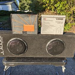 JL Audio 8w3v3 Subs In JL Slim Ported Box With Amp And Wiring Kit