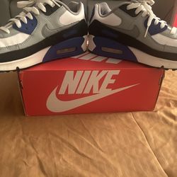 Nike, White/Blue, 7(Youth)