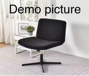 Armless Office Desk Chair Cover Jacquard Solid Colour