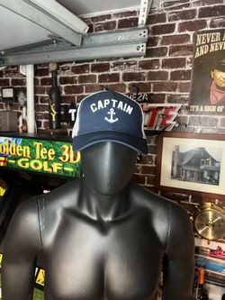 BOATING CAPTAINS Snapback Trucker Hat, Blue W/ WHITE Text, FISHING HAT NEW