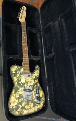 Floral Flower Telecaster Tele Series 10 Jeff Buckley partscaster guitar with case