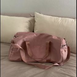 Pink Duffel Bag / Weekender Bag 