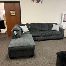 Altari Slate Laf Sleeper Sectional With 10$ Payment 