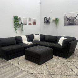 Black Sectional Couch - FREE DELIVERY 🚚