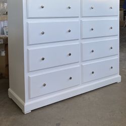 🪵🪵DRESSER MADE WITH SOLID PINEWOOD HEAVY DUTY‼️‼️  8 Drawer White With Traditional Wooden Knobs Dresser💎