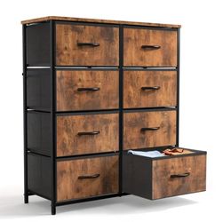 NEW IN A BOX, 8 Fabric Drawer Dresser, Home Display Cabinet, Storage Cabinet, Tall Dressing Table Fabric Storage Tower, Wooden Top, Suitable For Wardr