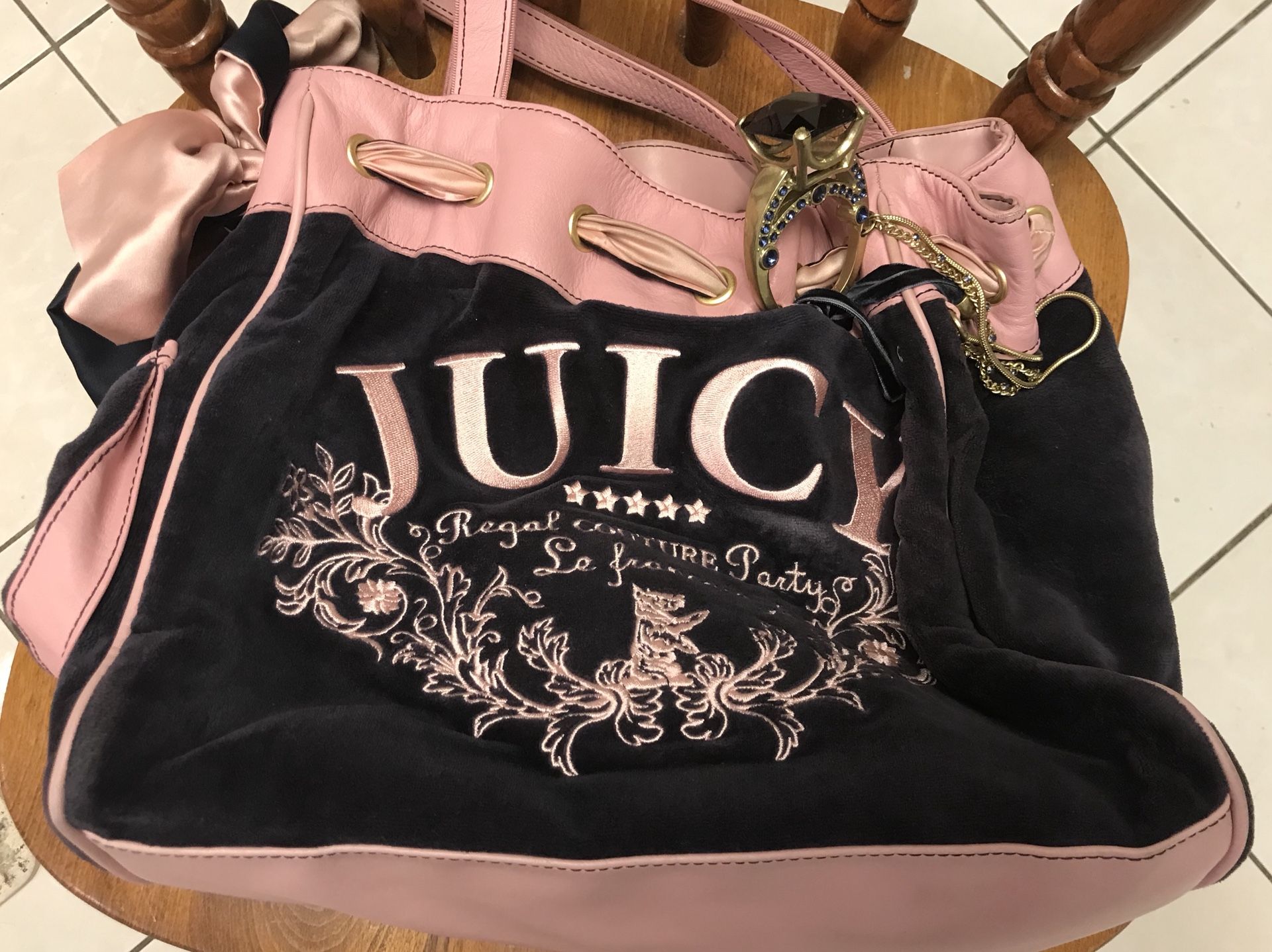 Juicy couture blue and pink purse