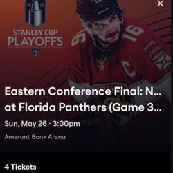 Eastern Conference Final : N…. At Florida Panthers (Game 3)