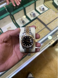 Rolex datejust 41'mm Two tone jubilee Black diamond dial